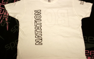 Tee Shirt BCS Natation blanc uni